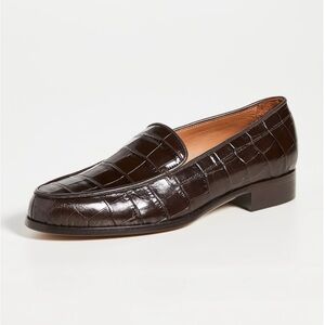 Emme Parsons Danielle Loafer in Espresso Embossed Croc
